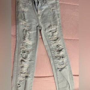 American Eagle Distressed Light Blue Women's Jeans